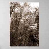 Een Uitzicht van het kasteel uit het bos Poster (Voorkant)