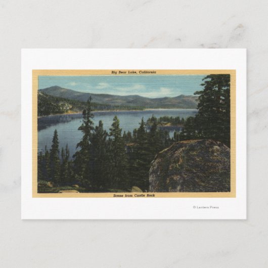 Een Uitzicht van het meer van Castle Rock Briefkaart (Voorkant)
