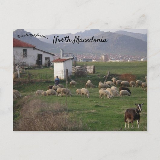 Een Uitzicht van het platteland in Noord-Macedonië Briefkaart (Voorkant)