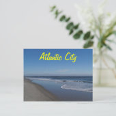 Een uitzicht van het strand in Atlantic City Briefkaart (Staand voorkant)