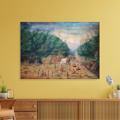 Een Uitzicht van het water van de "Endeavor" Canvas Afdruk (Insitu (Woonkamer))
