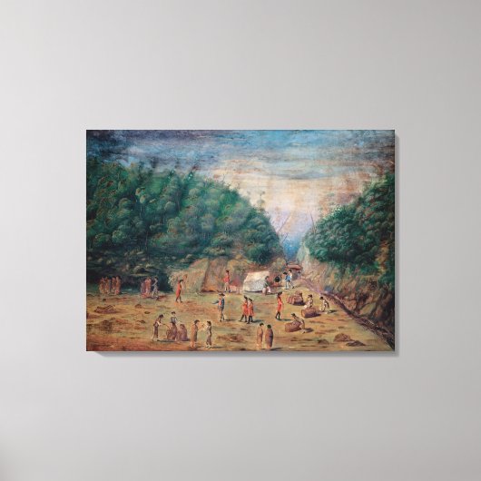 Een Uitzicht van het water van de "Endeavor" Canvas Afdruk (Voorkant)