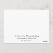 Een Uitzicht van het Wrigley-gebouw Briefkaart (Achterkant)