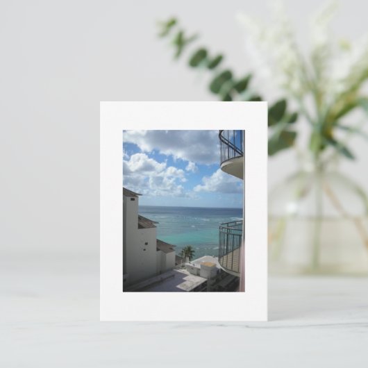 Een Uitzicht van Honolulu Briefkaart (Staand voorkant)