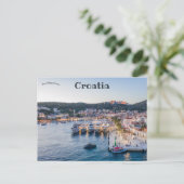 Een Uitzicht van Hvar Kroatië Briefkaart (Staand voorkant)
