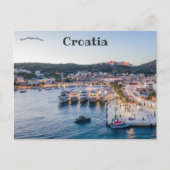 Een Uitzicht van Hvar Kroatië Briefkaart (Voorkant)
