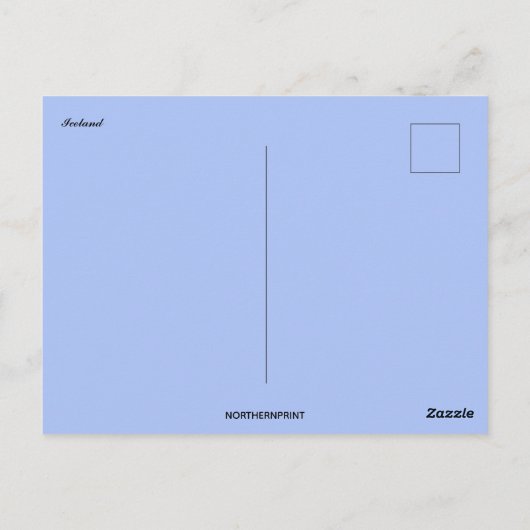 Een Uitzicht van IJsland Briefkaart (Achterkant)