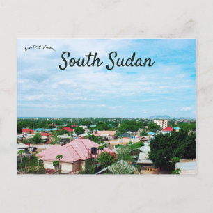 Een Uitzicht van Juba in Zuid-Soedan Briefkaart