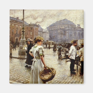 Een Uitzicht van Kongens Nytorv, Kopenhagen Magneet