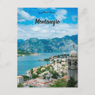 Een Uitzicht van Kotor Montenegro Briefkaart