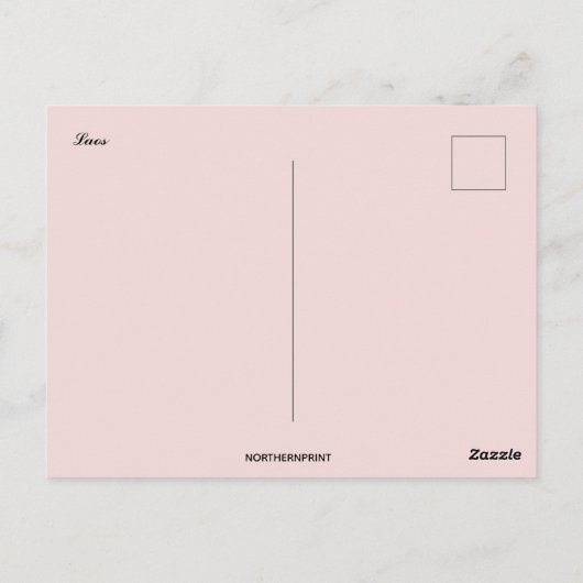 Een Uitzicht van Laos Briefkaart (Achterkant)