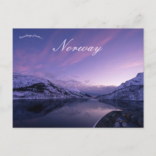 Een Uitzicht van Lofoten Noorwegen Briefkaart (Voorkant)