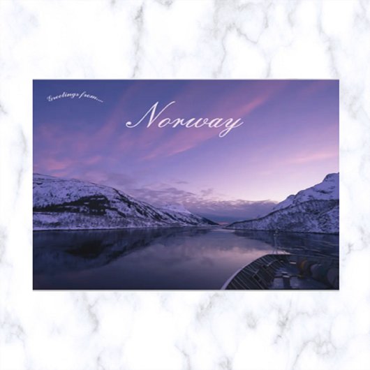 Een Uitzicht van Lofoten Noorwegen Briefkaart