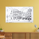 Een uitzicht van M Street in Georgetown, Washingto Canvas Afdruk (Insitu (Woonkamer))