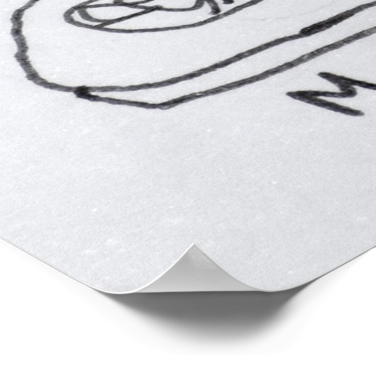 Een uitzicht van M Street in Georgetown, Washingto Poster (Hoek)