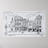 Een uitzicht van M Street in Georgetown, Washingto Poster (Voorkant)