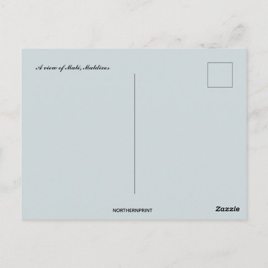 Een Uitzicht van Malé Malediven Briefkaart (Achterkant)