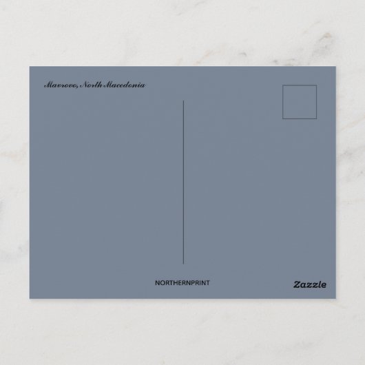 Een Uitzicht van Mavrovo Noord-Macedonië Briefkaart (Achterkant)