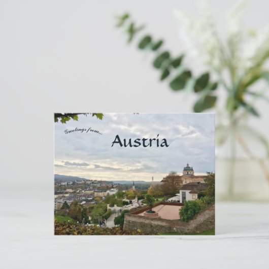 Een Uitzicht van Melk Austria Briefkaart (Staand voorkant)