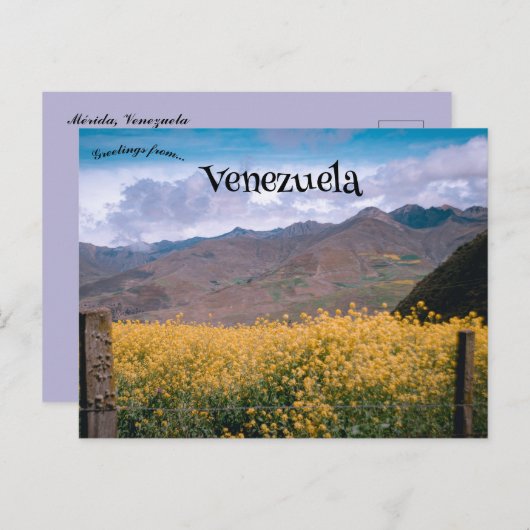 Een Uitzicht van Mérida Venezuela Briefkaart (Voorkant / Achterkant)