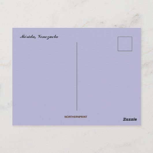 Een Uitzicht van Mérida Venezuela Briefkaart (Achterkant)