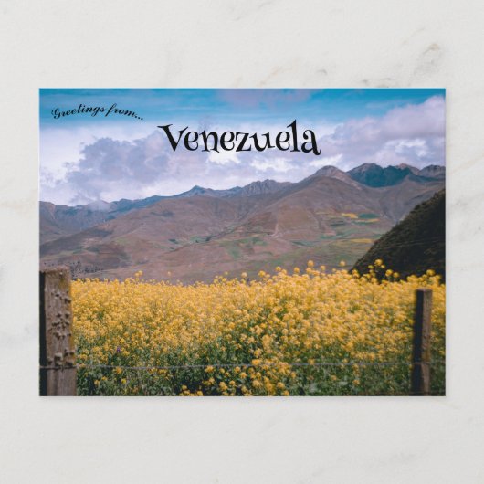 Een Uitzicht van Mérida Venezuela Briefkaart (Voorkant)