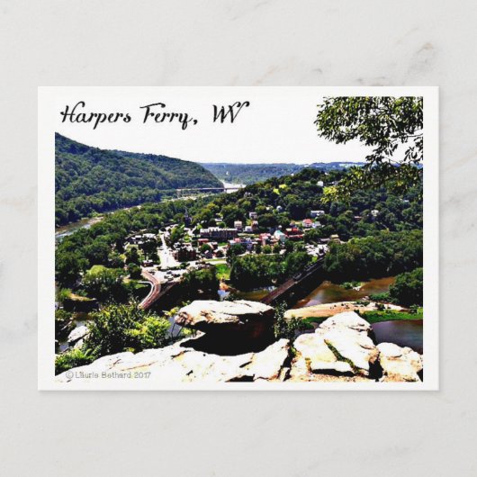 Een Uitzicht van Modern Day Harpers Ferry Briefkaart (Voorkant)