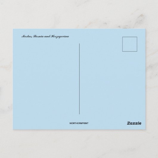 Een Uitzicht van Mostar Bosnië en Herzegovina Briefkaart (Achterkant)