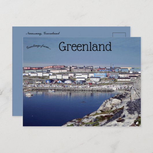 Een Uitzicht van Nuussuaq Groenland Briefkaart (Voorkant / Achterkant)