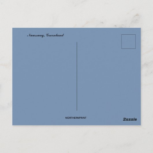 Een Uitzicht van Nuussuaq Groenland Briefkaart (Achterkant)