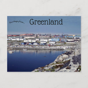 Een Uitzicht van Nuussuaq Groenland Briefkaart