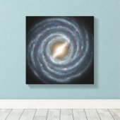 Een uitzicht van onze melkweg. canvas afdruk (Insitu (Houten vloer))