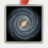 Een uitzicht van onze melkweg. metalen ornament (Voorkant)