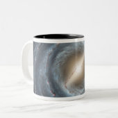 Een uitzicht van onze melkweg. tweekleurige koffiemok (Voorkant links)