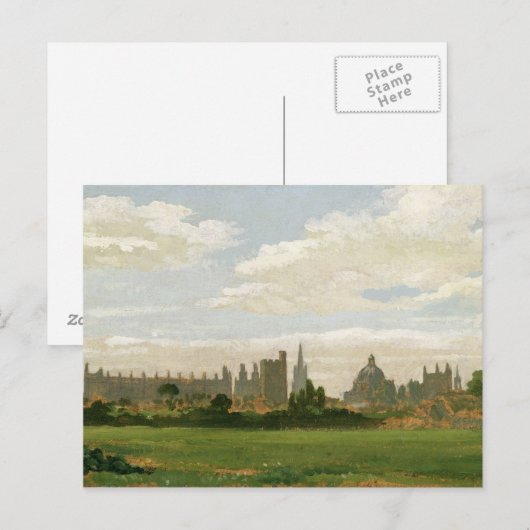 Een Uitzicht van Oxford (olie op karton) Briefkaart (Voorkant / Achterkant)