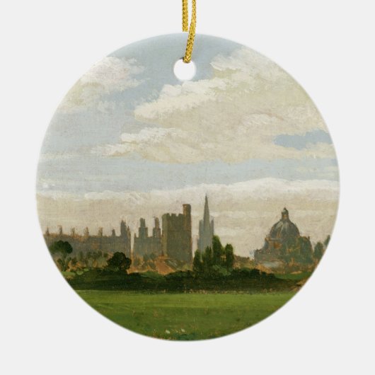 Een Uitzicht van Oxford (olie op karton) Keramisch Ornament (Voorkant)