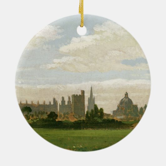 Een Uitzicht van Oxford (olie op karton) Keramisch Ornament (Achterkant)