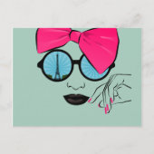 Een Uitzicht van Parijs overmaats Bow Face Briefkaart (Voorkant)
