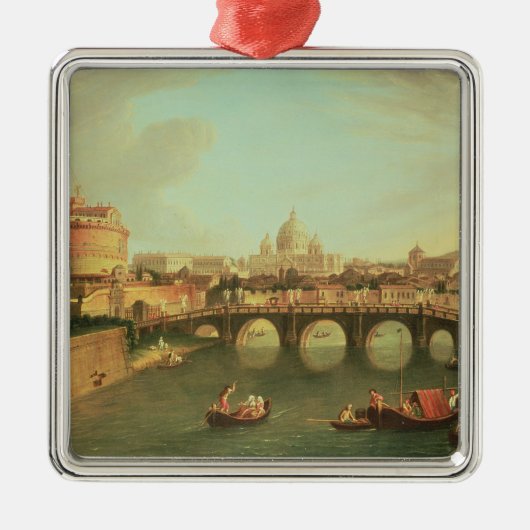 Een Uitzicht van Rome Metalen Ornament (Voorkant)