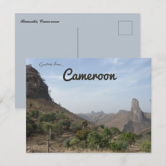 Een Uitzicht van Rumsiki Kameroen Briefkaart (Voorkant / Achterkant)