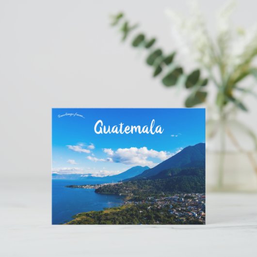 Een Uitzicht van San Juan La Laguna Guatemala Briefkaart (Staand voorkant)