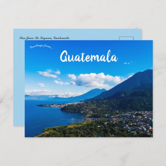 Een Uitzicht van San Juan La Laguna Guatemala Briefkaart (Voorkant / Achterkant)