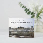 Een Uitzicht van Saskatoon Saskatchewan Briefkaart (Staand voorkant)