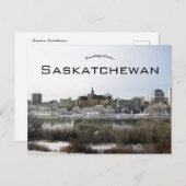 Een Uitzicht van Saskatoon Saskatchewan Briefkaart (Voorkant / Achterkant)