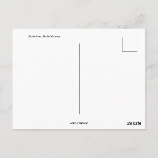 Een Uitzicht van Saskatoon Saskatchewan Briefkaart (Achterkant)