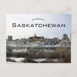 Een Uitzicht van Saskatoon Saskatchewan Briefkaart