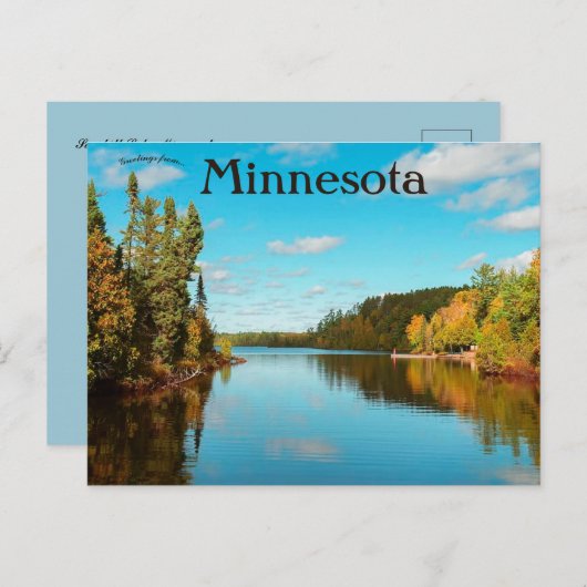 Een Uitzicht van Sawbill Lake Minnesota Briefkaart (Voorkant / Achterkant)