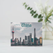 Een Uitzicht van Shanghai China Briefkaart (Staand voorkant)
