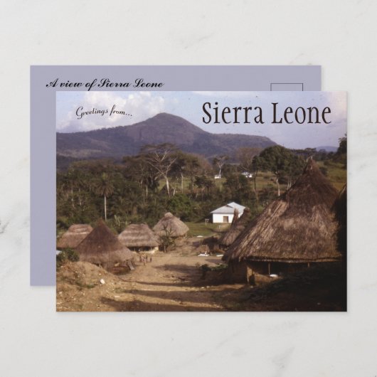 Een Uitzicht van Sierra Leone Briefkaart (Voorkant / Achterkant)
