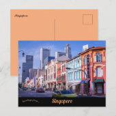 Een Uitzicht van Singapore Briefkaart (Voorkant / Achterkant)